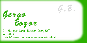gergo bozor business card